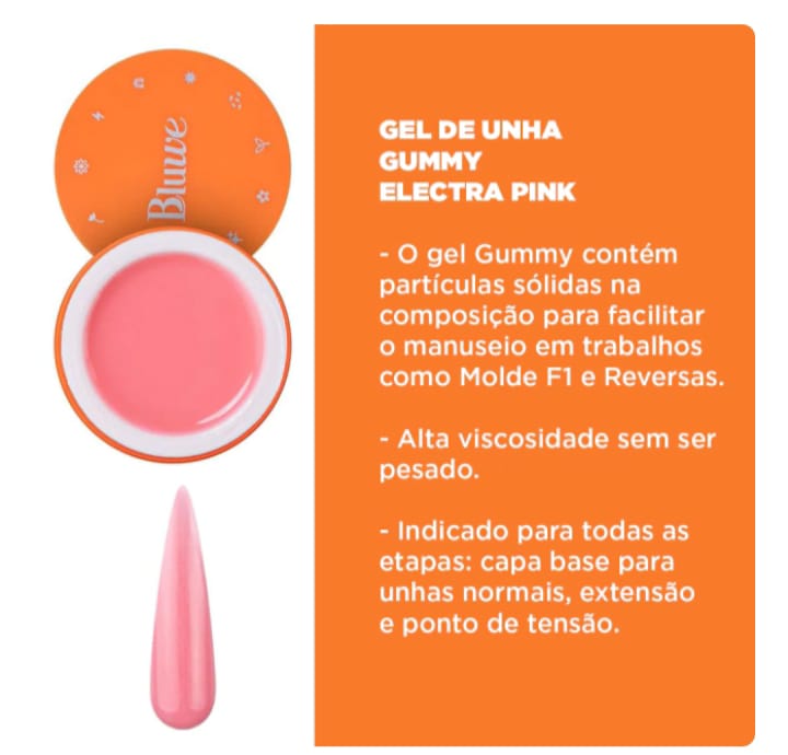 Gel Gummy Electra Pink 30g - Loja Maganda