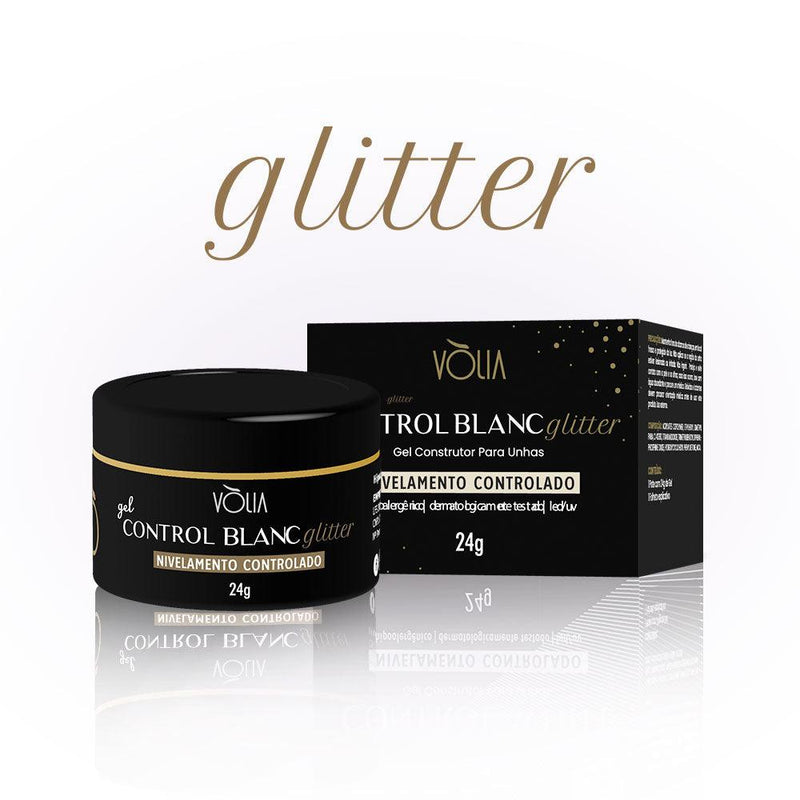 Gel Control Blanc Glitter Vòlia (24g) - Loja Maganda