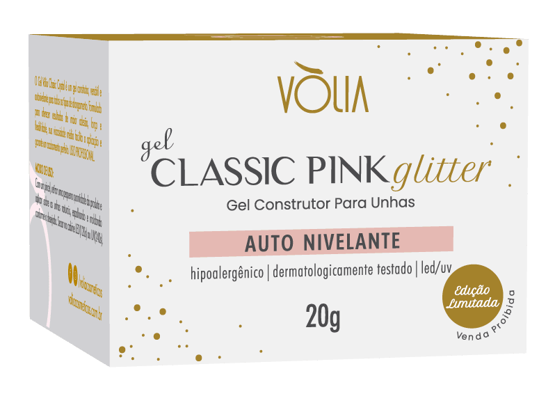 Gel Classic Pink Glitter Vòlia (24g) - Loja Maganda